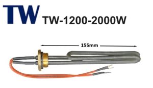 TW Commercial Catering Element Immersion Heater - TW-1200-240V/2000W/155mm, F/B (Short)