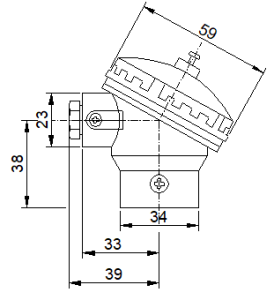 KSE Thermocouple Head and Terminal Blocks (IP67) Tube Entry: PF 1/4″ & PF ½”, Cable Entry: PF 3/8" - KSE Head + 2P-C Block
