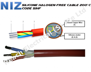 NIZ – Stainless Steel Braided Silicone Halogen-Free Cable – SIHF/SOS (200°C) - SIHF 2C X 0.75MM²