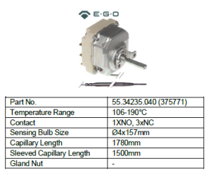 EGO 55.34 Thermostat - 55.34235.040