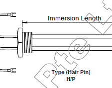 TW 1”Bsp Immersion Heater (H/P)